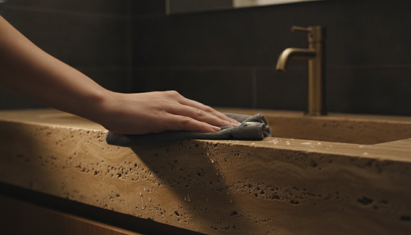 Travertine Vanity Maintenance Guide: Preserving the Artisan Surface