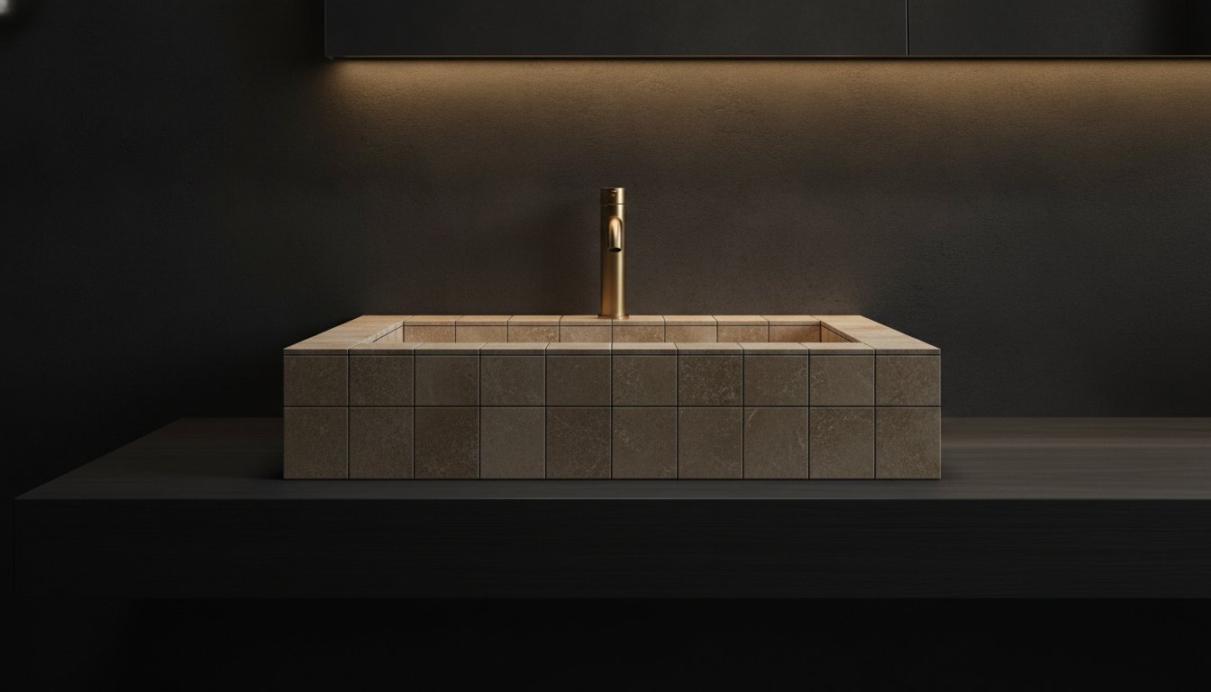 Custom Tiled Countertop Basins. A Study in Architectural Sanitaryware.